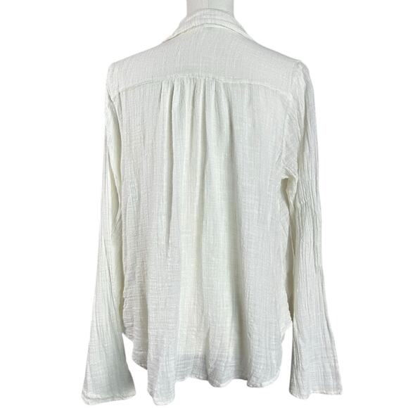 Free People FP One Mila Shirt White Ethereal Dainty Crochet Romantic Small NWT - Picture 9 of 14